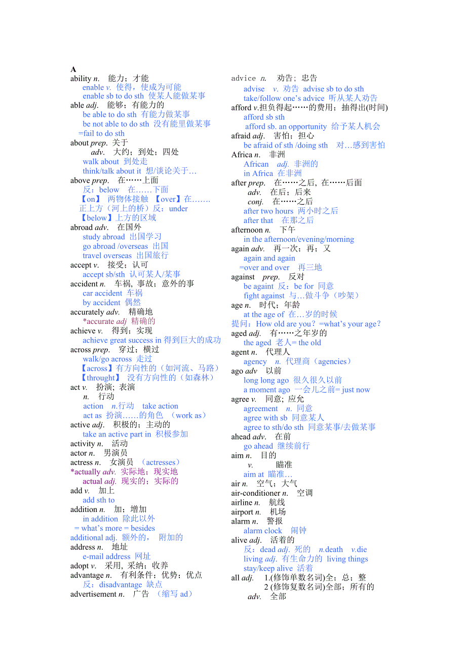 上海市中考英语必备_单词及其拓展-_第1页