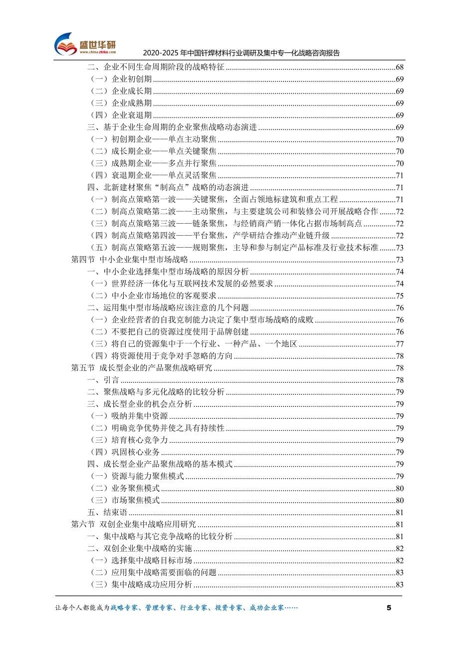 2020-2025年中国钎焊材料行业调研及集中专一化战略咨询报告_第5页