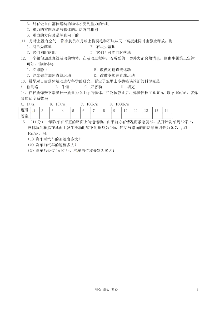 江苏省II部高二物理 周末知识回顾（一）_第2页