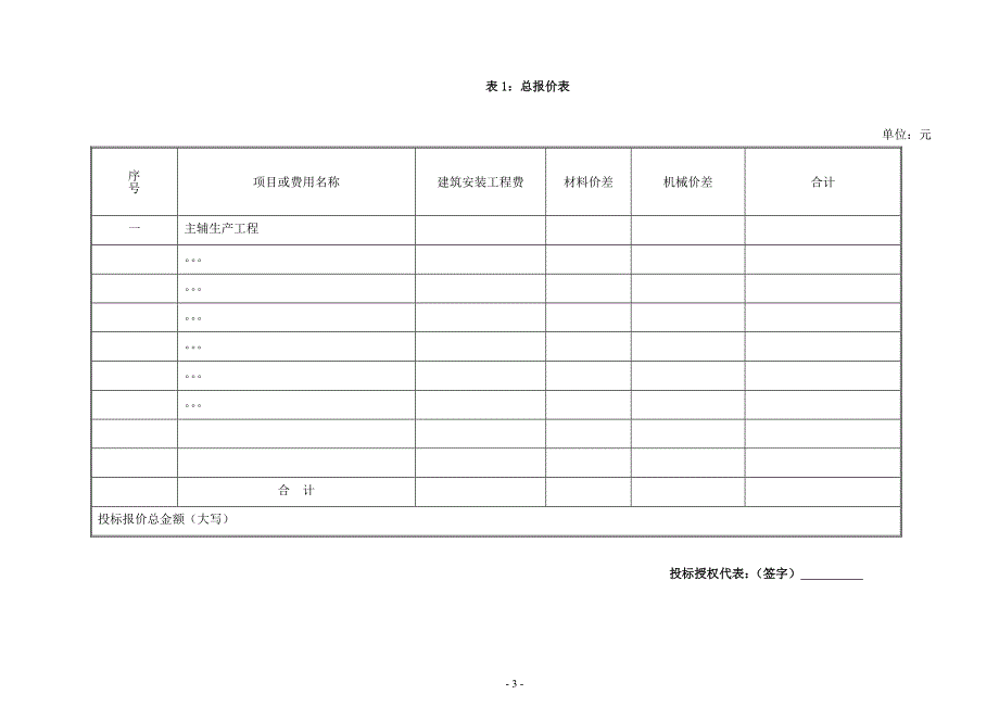 报 价 汇 总 表 格 式-_第3页