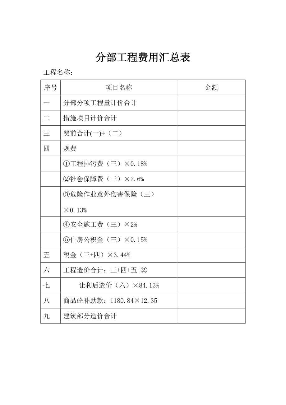 工程竣工结算书格式--_第4页