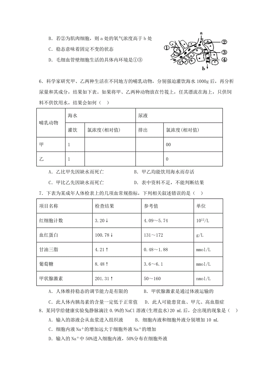 广西2020-2021学年高二生物上学期开学考试试题 [含答案]_第2页