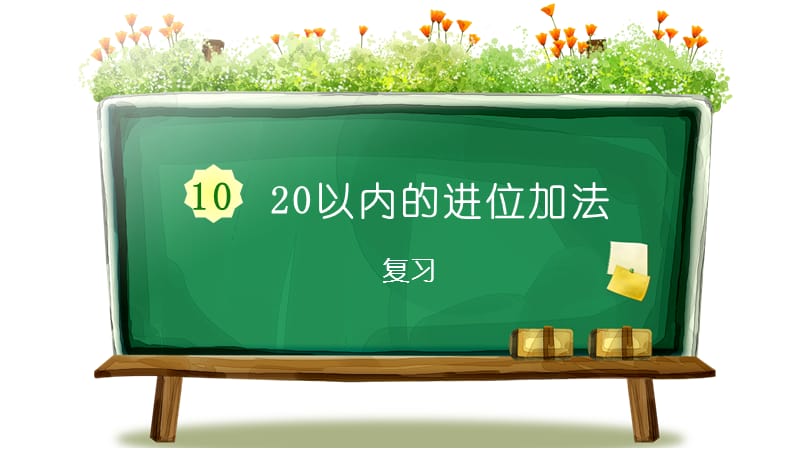 苏教版小学一年级上册数学教学课件《20以内的进位加法 第7课时 复习》_第1页