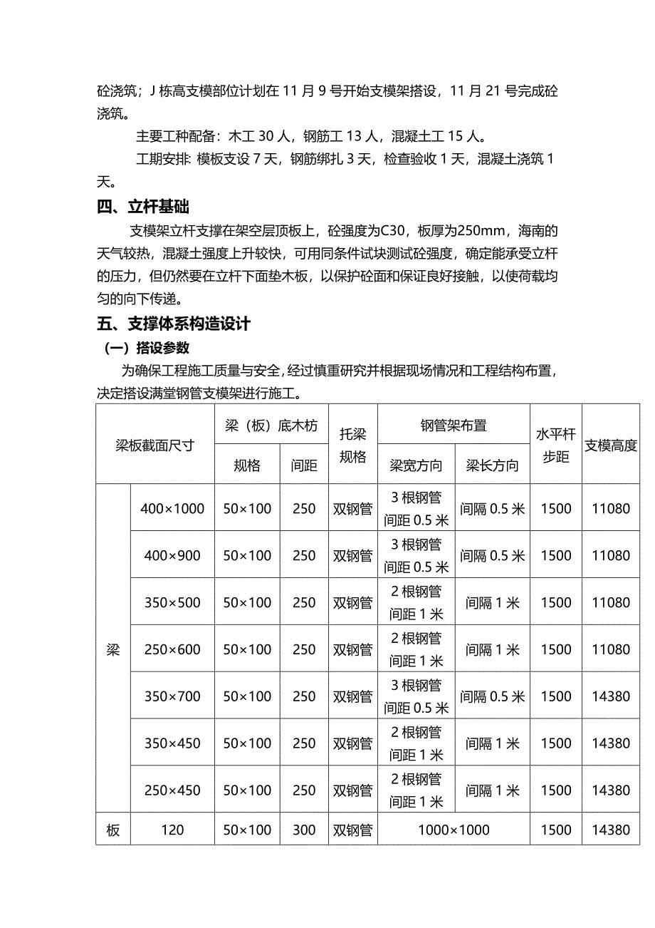 【建筑工程类】三亚节庆广场高大支模施工方案_第5页