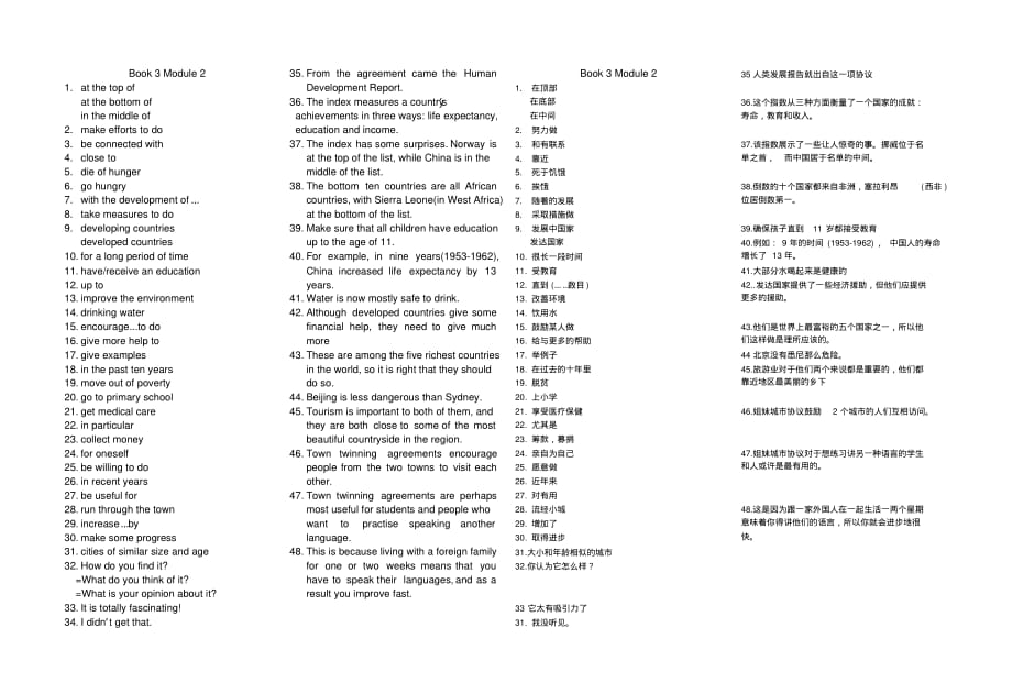 高一英语外研版必修三1---6模块重点短语与句型总结[借鉴]_第2页