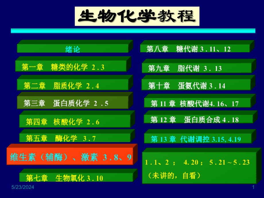 生物化学 维生素(辅酶)、激素课件_第1页