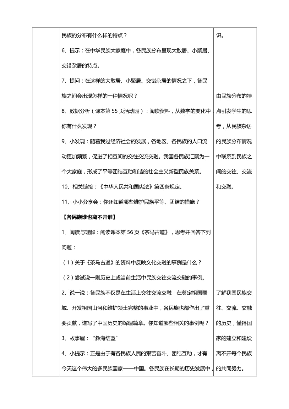 部编版道德与法治五年级上册7中华民族一家亲第一课时教案_第2页