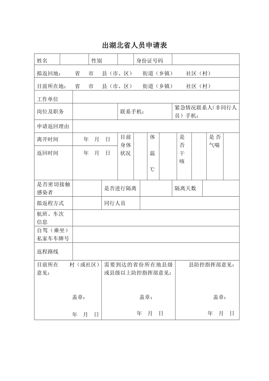 7296编号出湖北省人员申请表_第1页