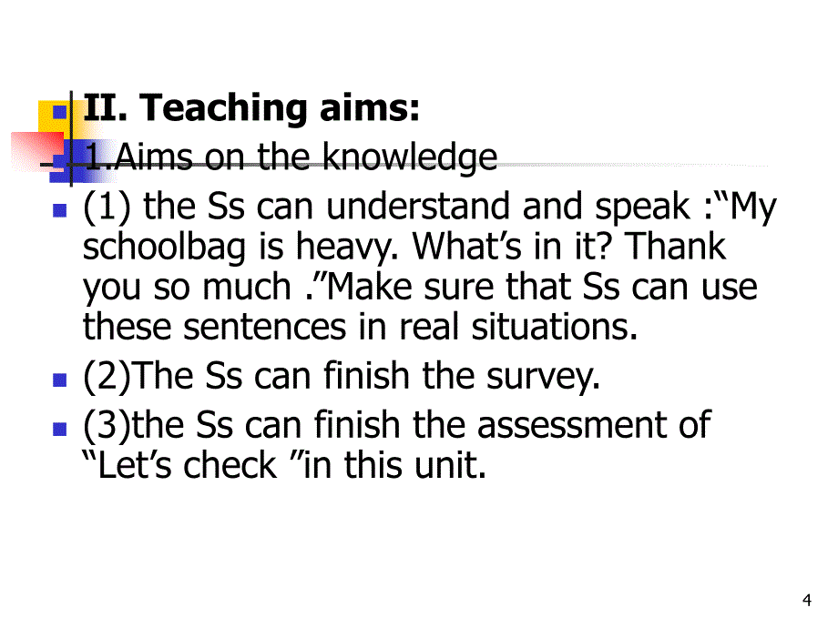 小学英语说课稿全英三年级（课堂PPT）_第4页