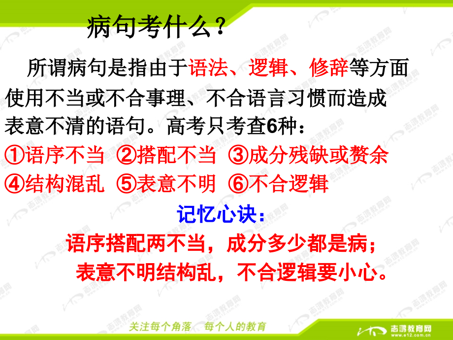 新课程高考专题修改病句.ppt_第3页