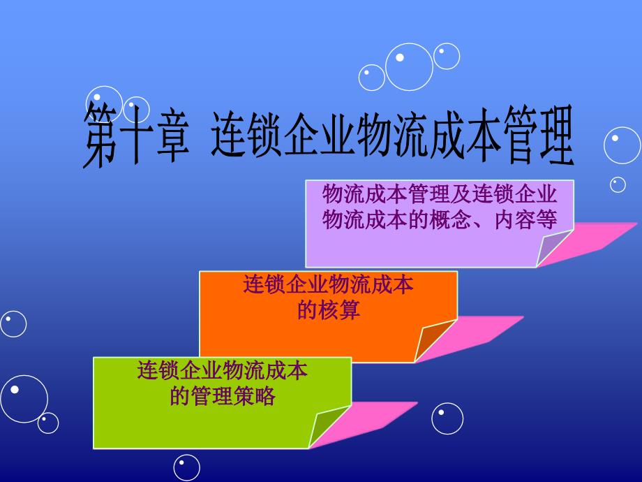 第十章连锁企业物流成本管理.ppt_第1页