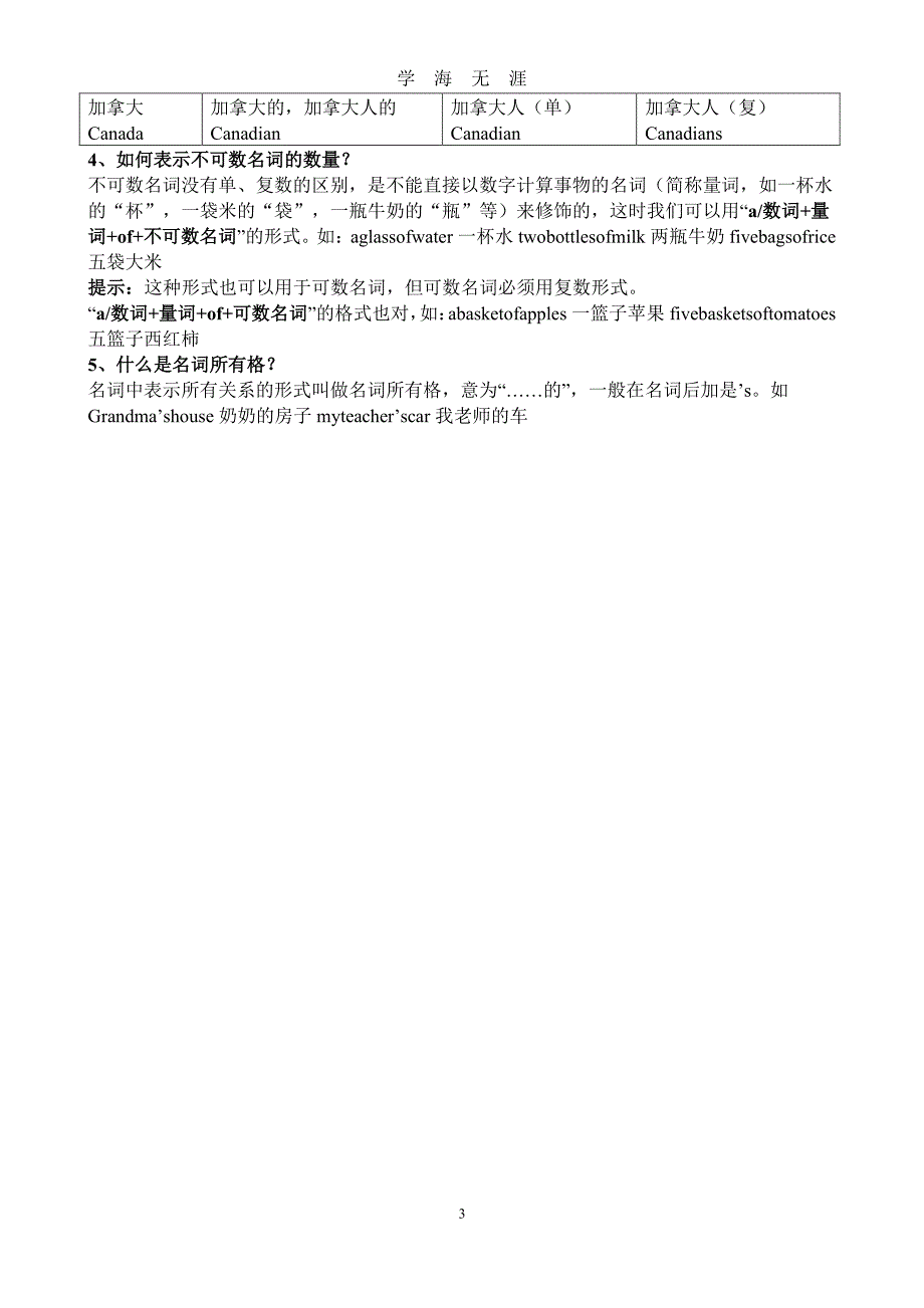 初中英语十大词性详解和练习（2020年8月整理）.pdf_第3页