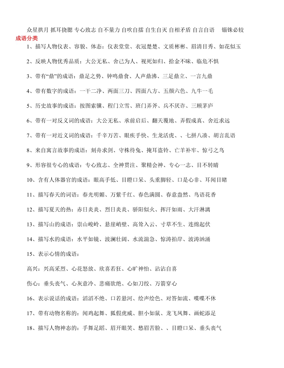 小学六年级下册语文知识点：成语_第4页