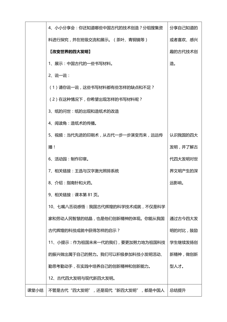 部编版道德与法治五年级上册9古代科技耀我中华 第二课时教案_第2页