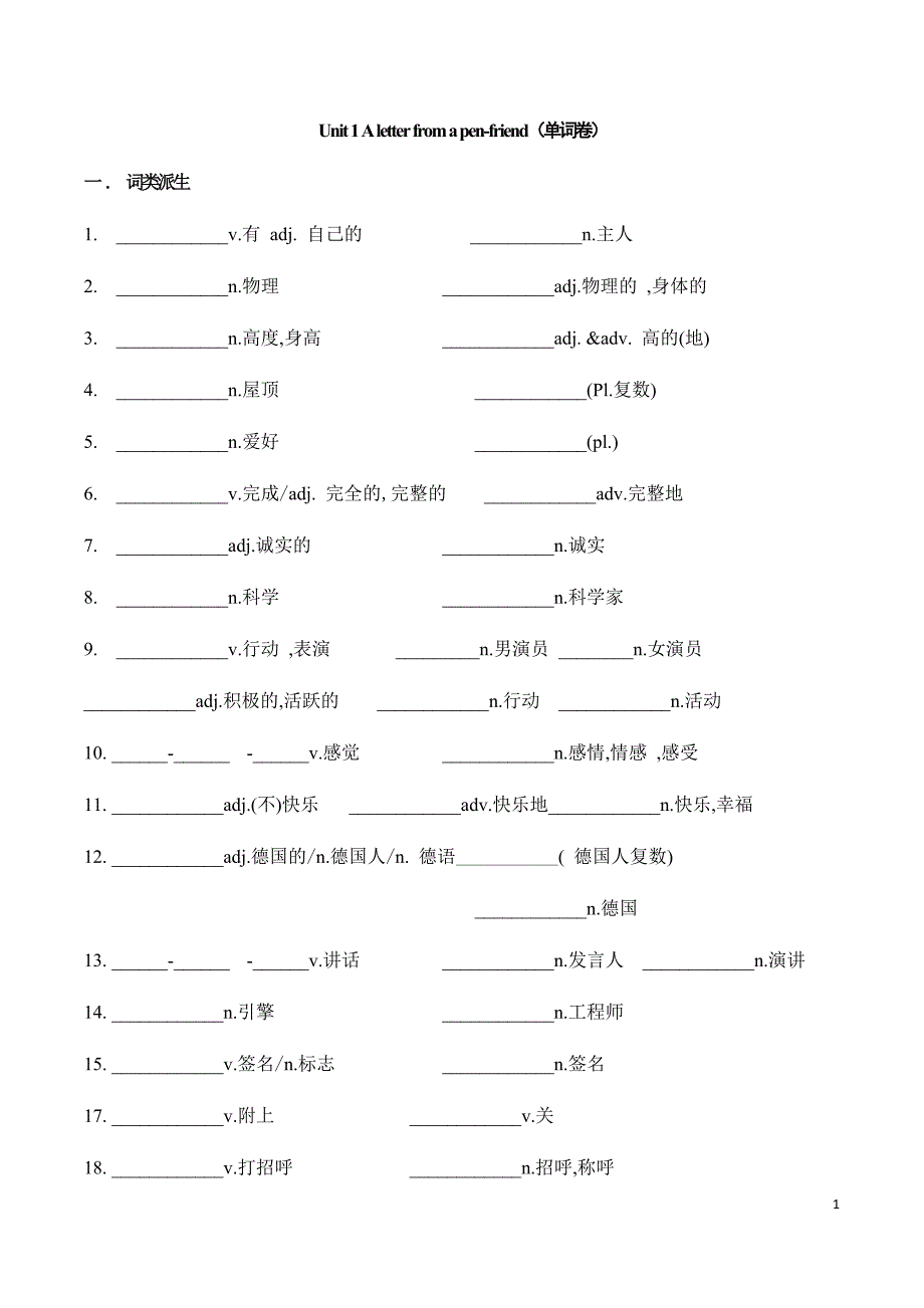 11920编号沪教版 8A 牛津英语词汇默写_第1页