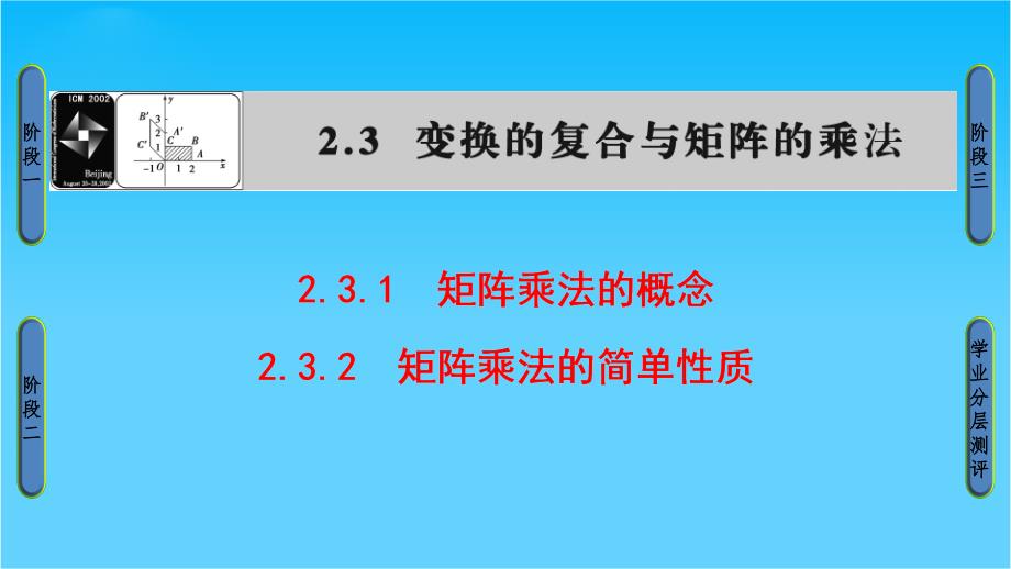 矩阵乘法的概念与简单性质（课堂PPT)_第1页