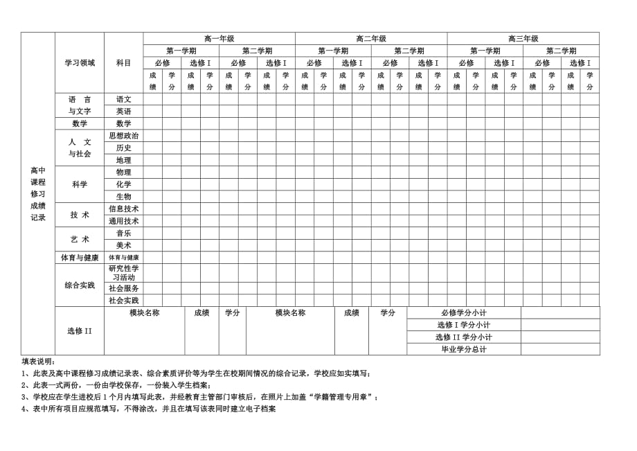 11087编号河南省普通高中学生学籍表_第2页