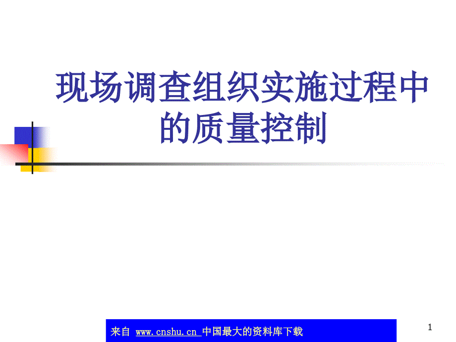 现场调查组织实施过程中的质量控制(ppt 49)(1)精编版_第1页