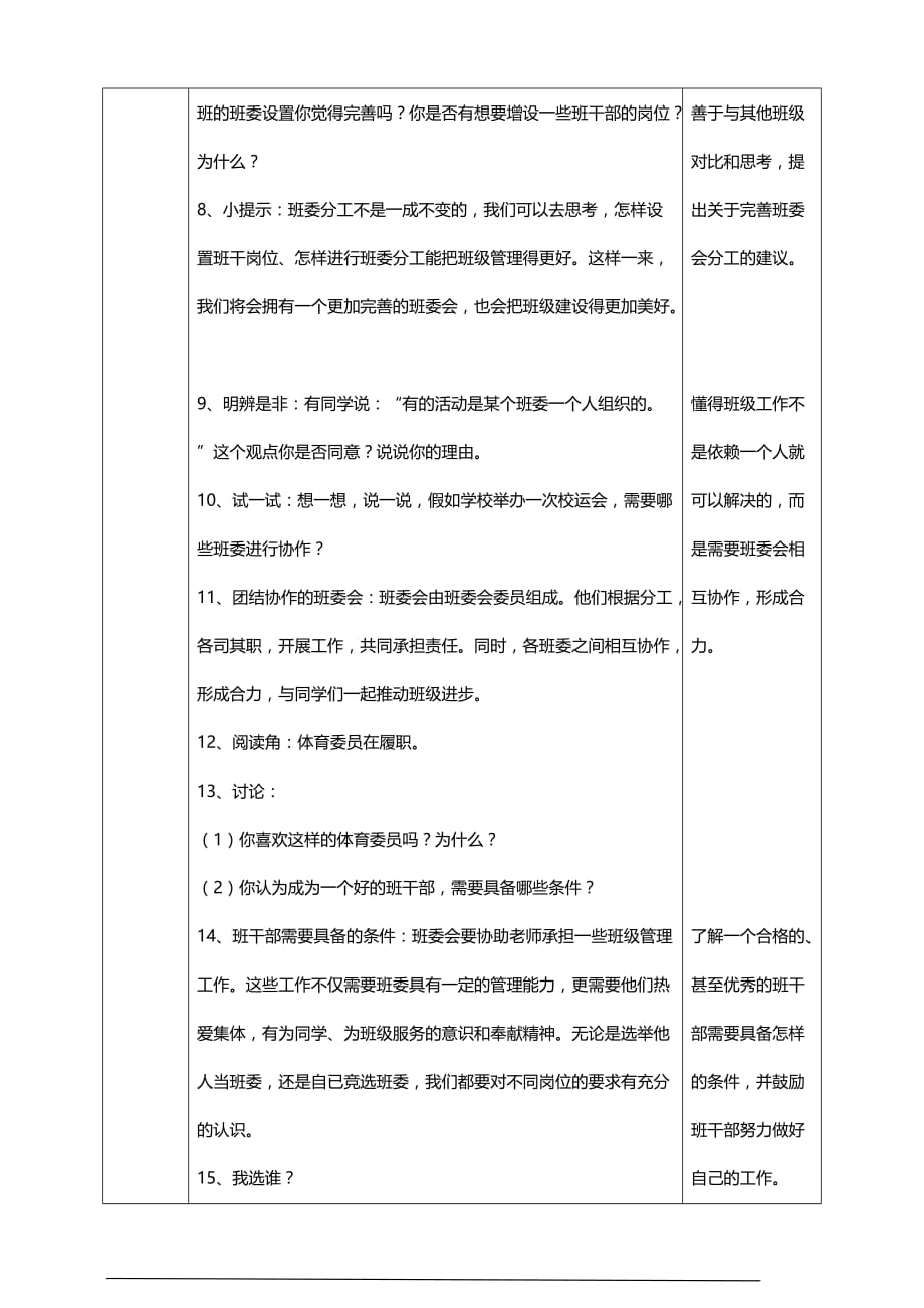 部编版道德与法治五年级上册4选举产生班委会第一课时教案_第2页