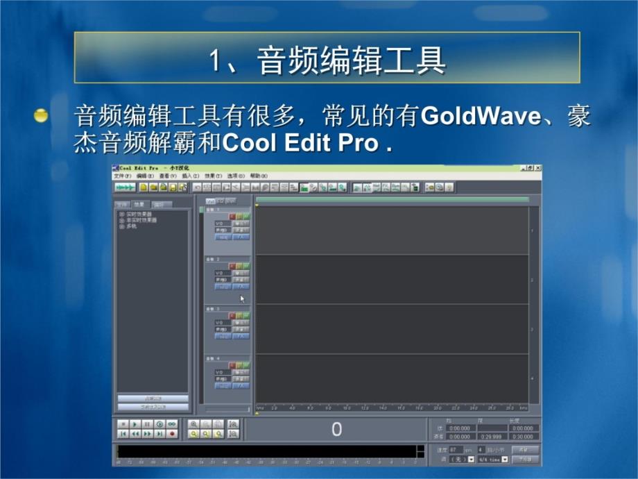 专题四 数字音频编辑技术培训教材_第4页