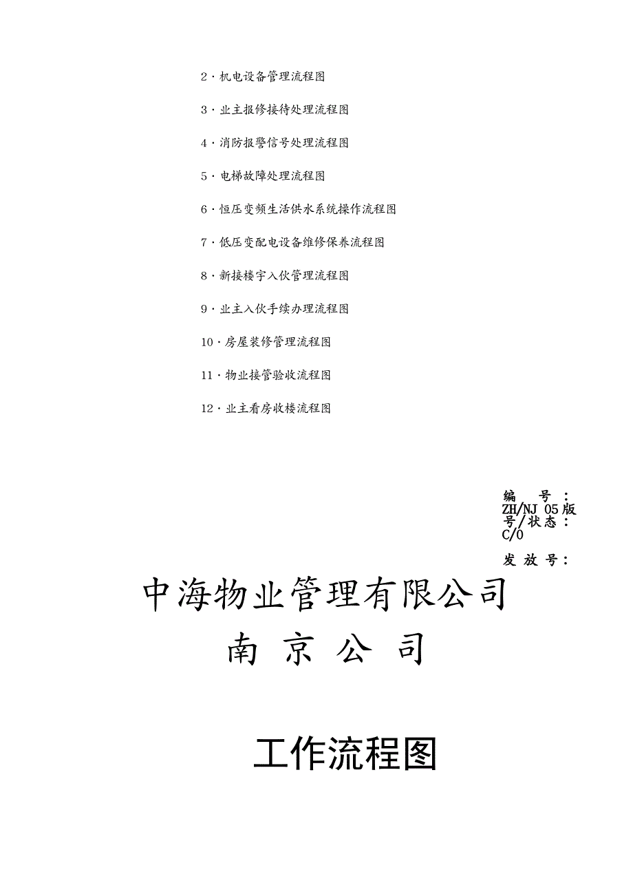 {流程管理流程再造}中海物业管理公司某市公司工作流程图_第4页