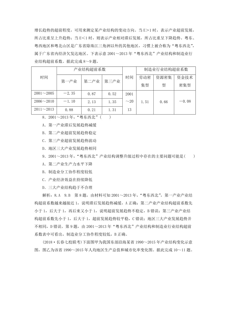 高考地理一轮复习第三部分第二章区域可持续发展——析其因、究其理、想其法课时跟踪检测（三十八）区域经济发展_第3页