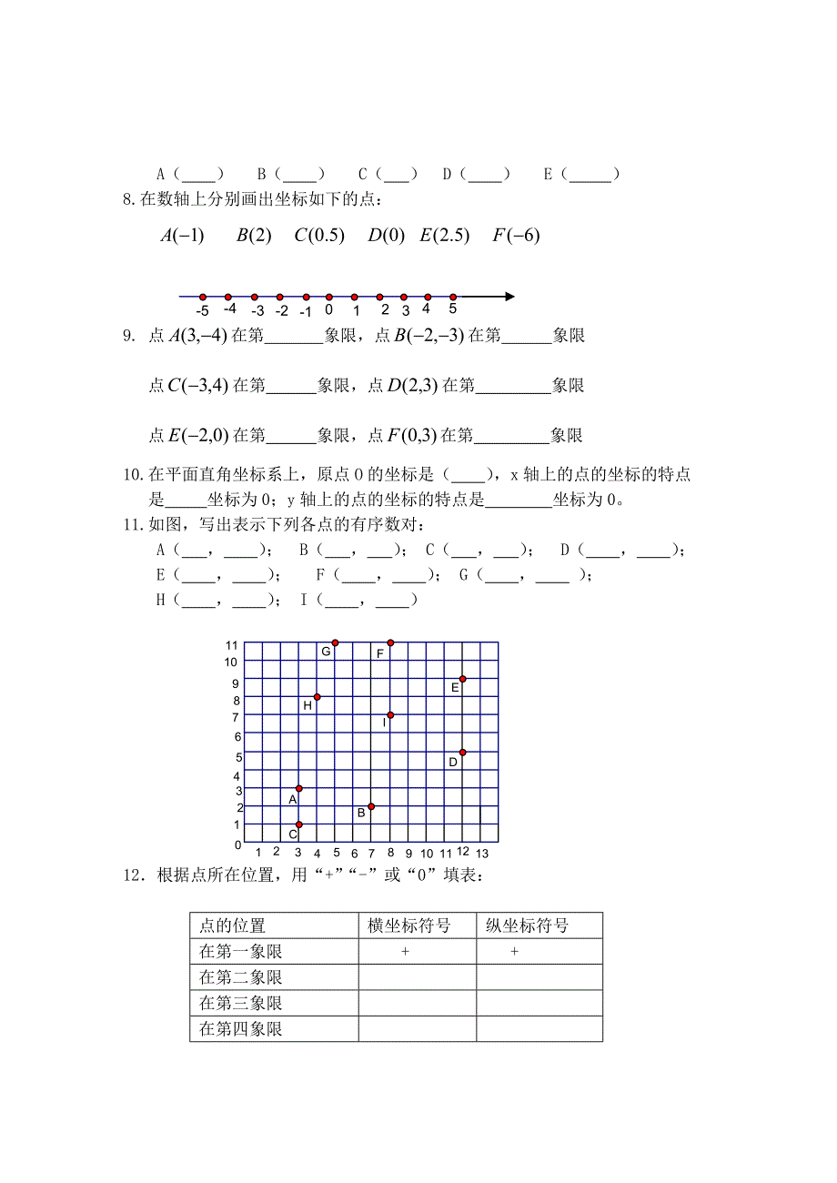 {精品}七年级数学《平面直角坐标系》练习题及答案_第2页