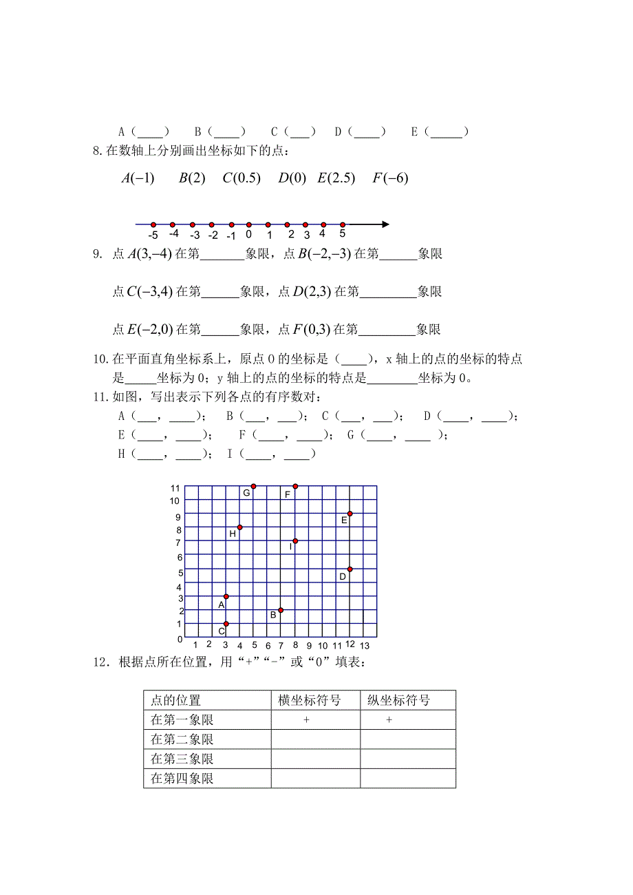 七年级数学《平面直角坐标系》练习题及答案-精编_第2页