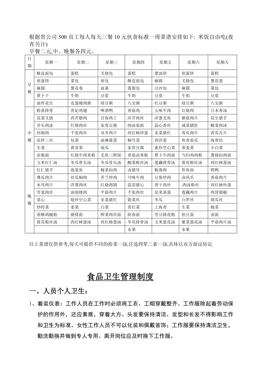 {精品}经营食堂承包方案策划书_第2页