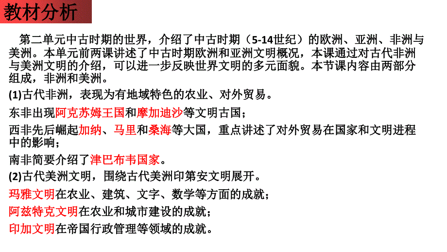 人教2019版高中历史必修中外历史纲要下第五课 古代非洲与美洲 (共65张PPT)_第2页