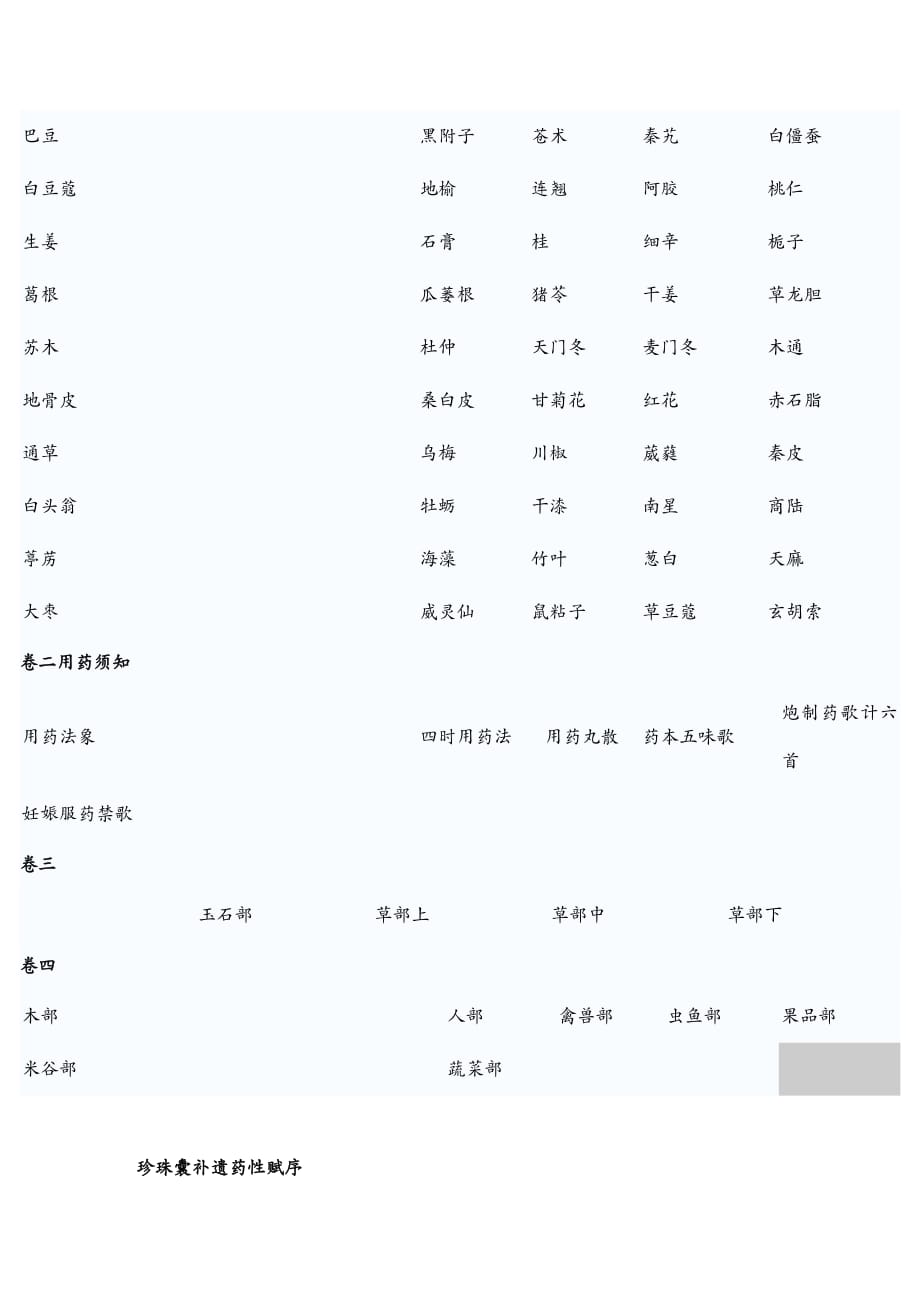 {医疗药品管理}珍珠囊补遗药性赋DOC38页)_第3页