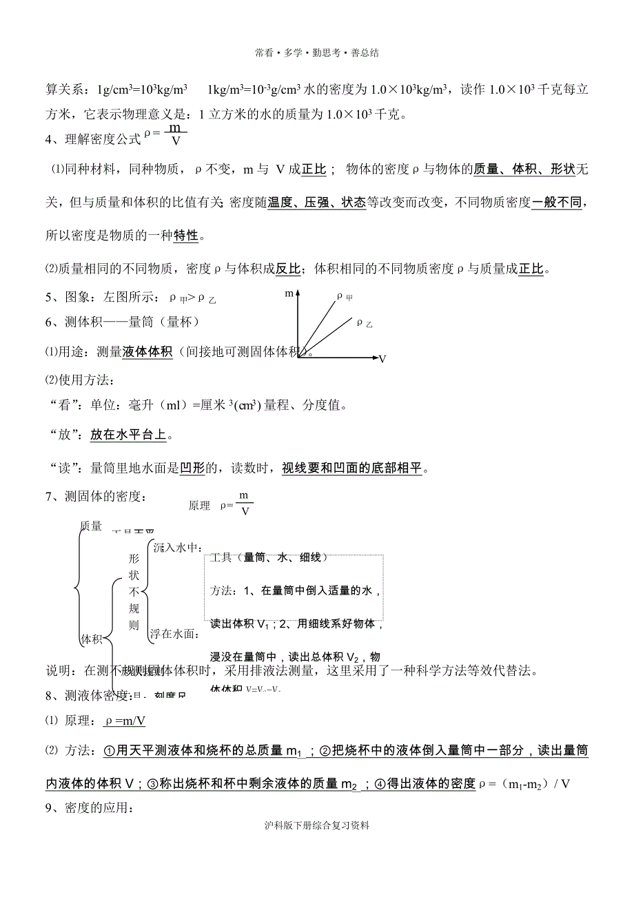 沪科版八年级下物理知识点整理-_第2页