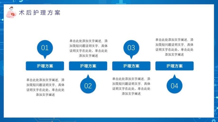 蓝色卡通风医疗健康术后护理方案PPT模板_第5页