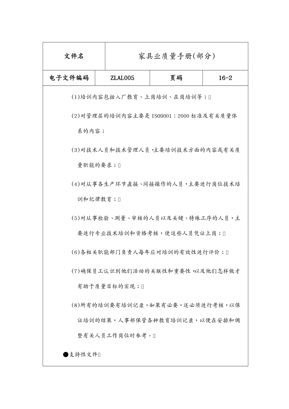 品质管理质量手册家具业质量手册部分_第2页