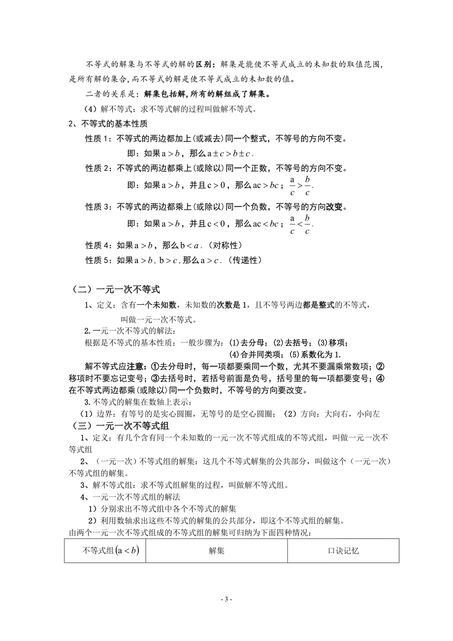 沪科版七年级数学下册复习知识点总结-_第3页