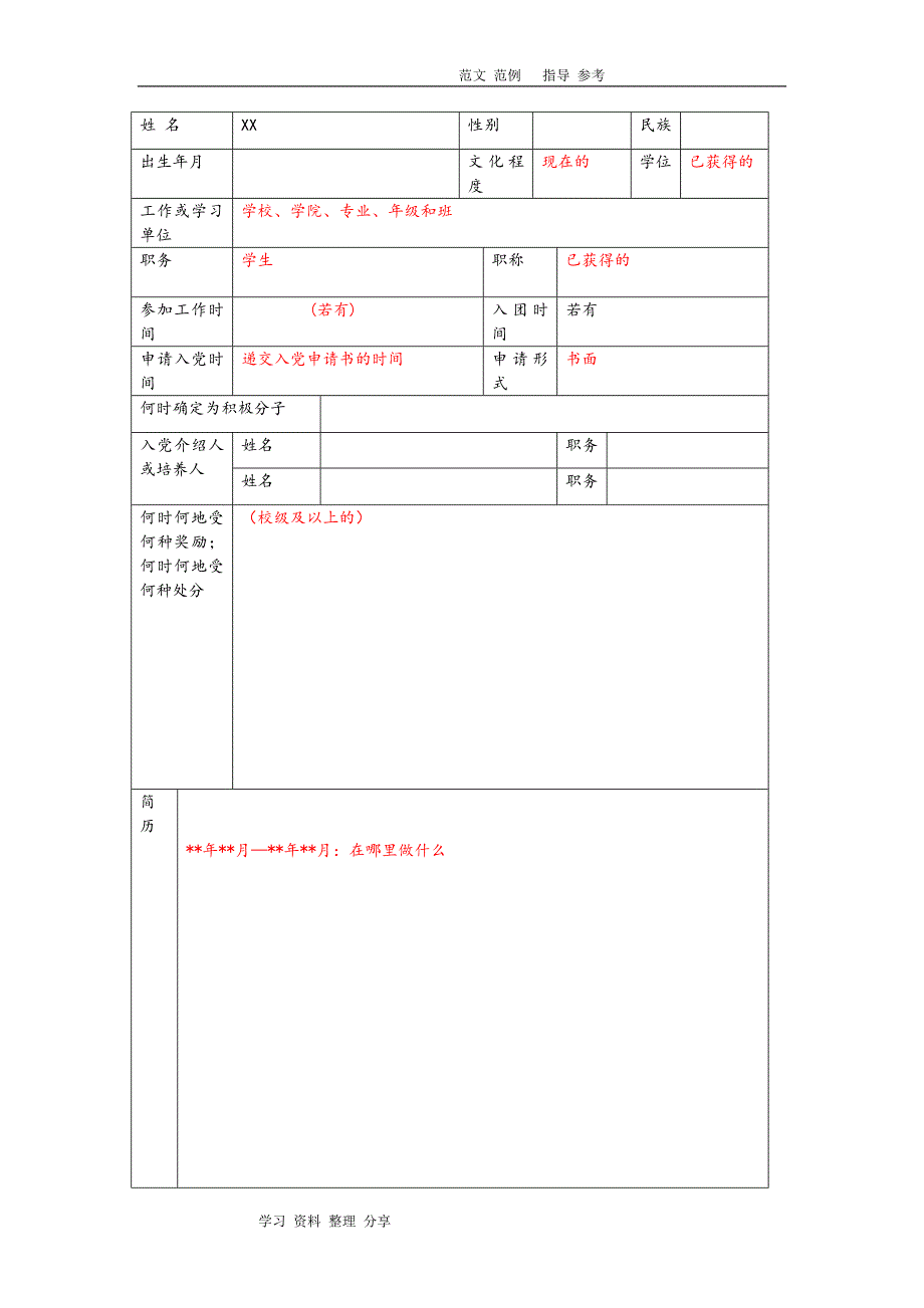 入党积极分子培养教育考察登记簿（最新编写-修订版）_第1页