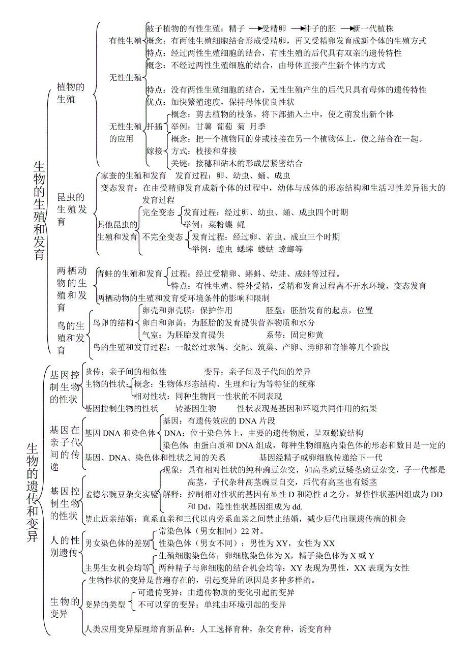 八年级生物知识思维导图整理(最新编写)_第1页