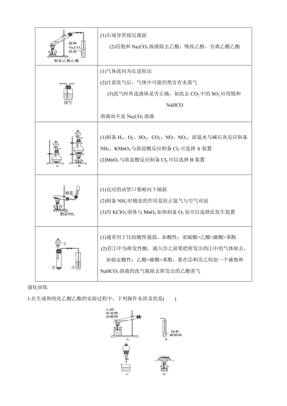 高三化学二轮复习物质的检验、分离与提纯（学案及训练）_第4页