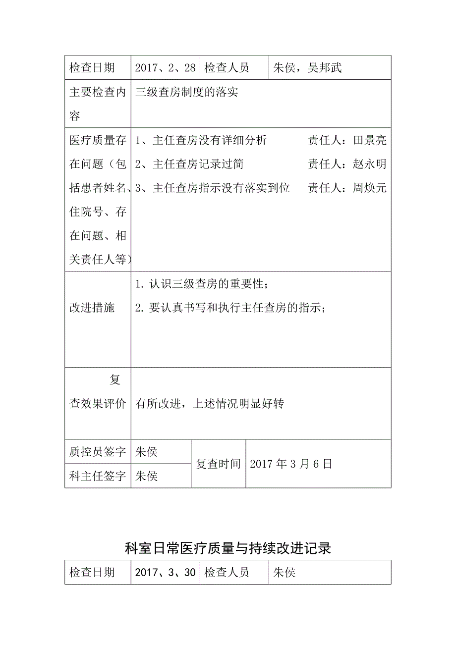 2017年医疗质量持续改进检查表-_第2页