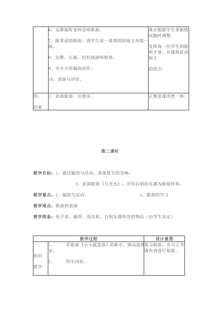 小学二年级音乐各课教案_第2页