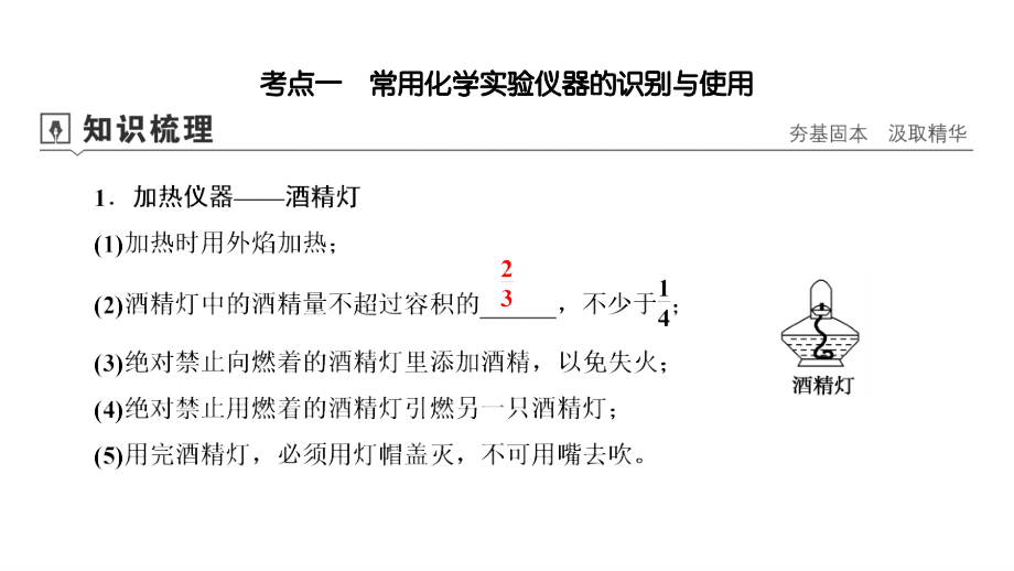 2020届高三化学总复习—中学化学实验基础(共64张PPT)_第4页