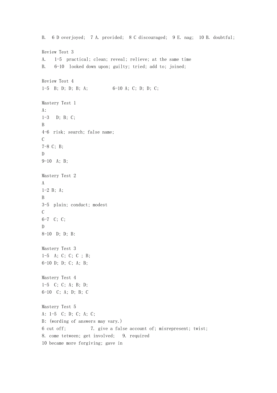 大学英语阅读进阶答案(全)第四版_第2页