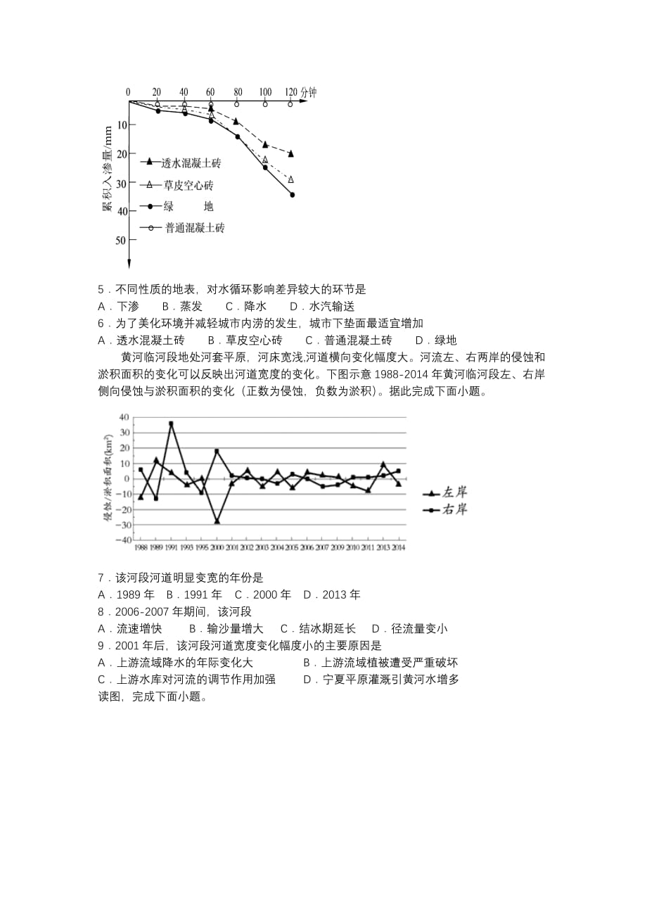 新教材2019-2020学年上学期高一寒假作业三 地球上的水_第3页