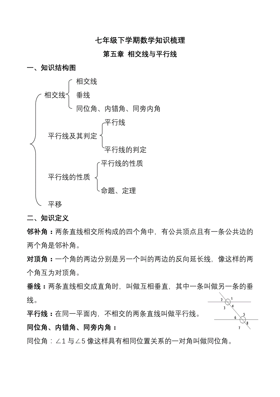 人教版七年级下册数学总复习（最新编写-修订版）_第1页