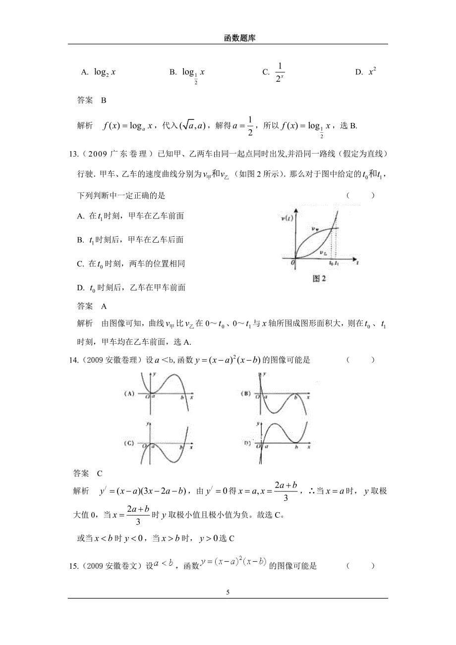 855编号高考数学函数题库_第5页