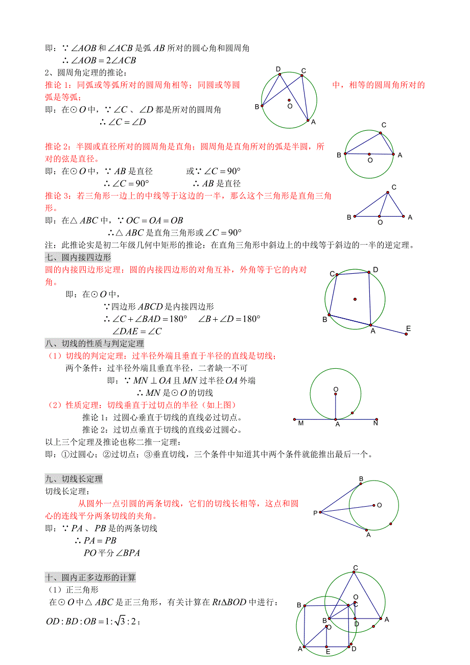 626编号初三数学九上圆所有知识点总结和常考题型练习题_第2页