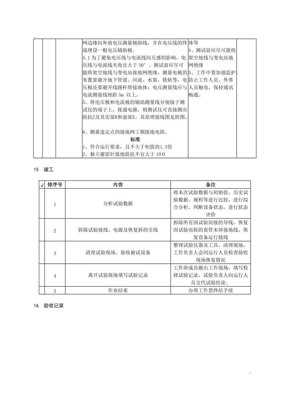 变压器（电抗器）接地网例行试验作业指导书_第5页