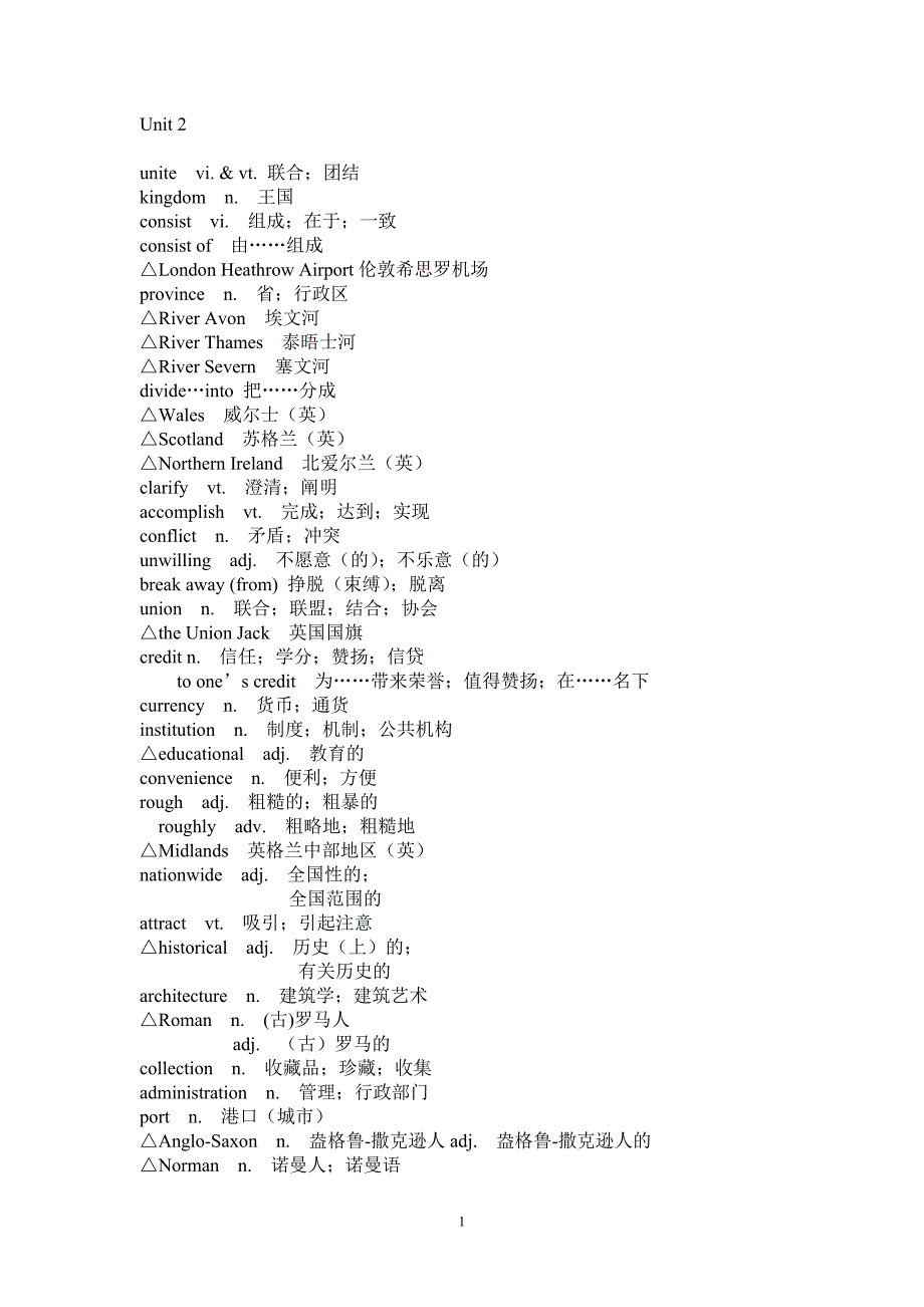 必修五单词第二单元_第1页