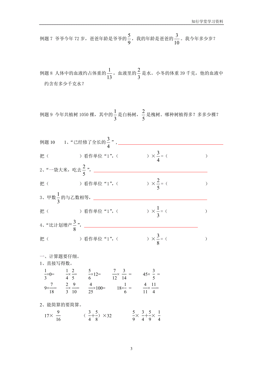 {精品}六年级分数乘法_第3页