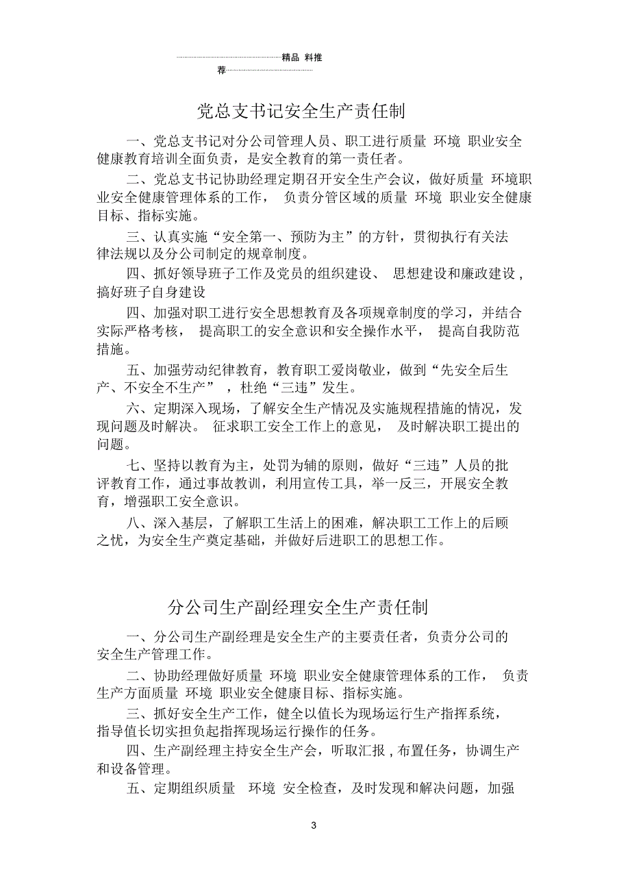 华聚能源公司东滩分公司安全责任制汇编_第3页